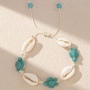 Turtle & Seashell Adjustable Bracelet